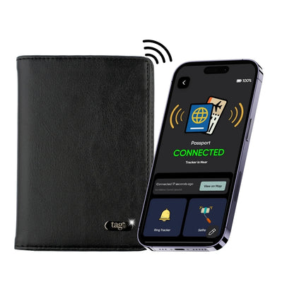 Dolphin Smart Leather Passport Tracker